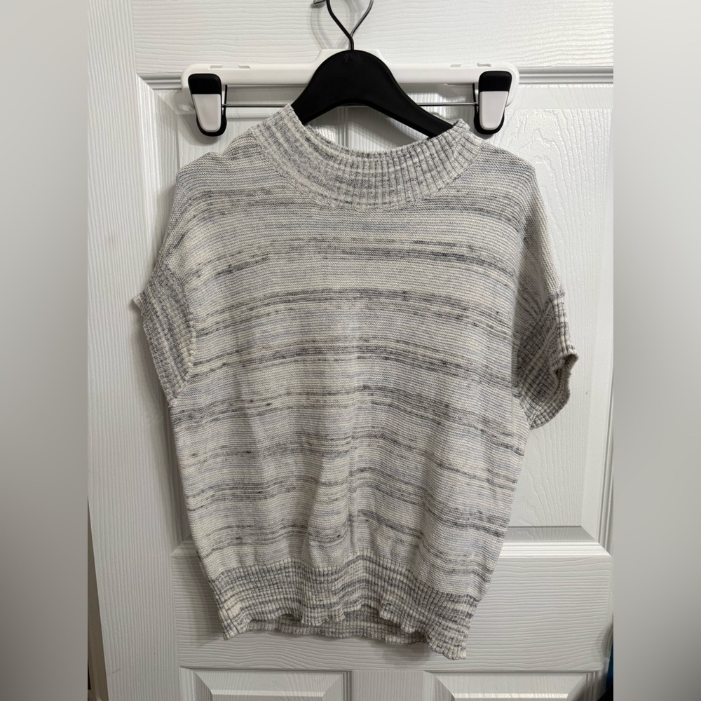 Haven Well Within Knit Sweater Gray Blue Organic Cotton Small Dolman coastal